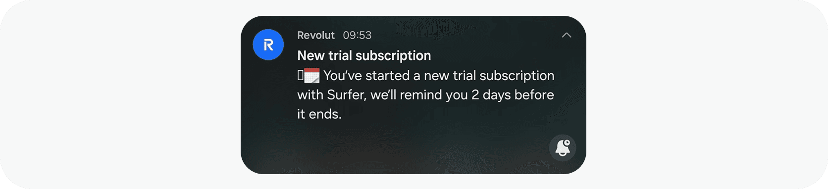 Subscription reminder automated push notification campaign